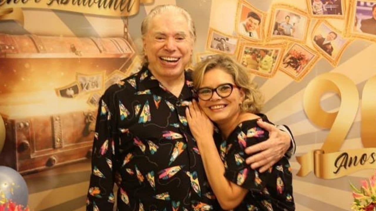 Foto de Silvio Santos e Cintia Abravanel