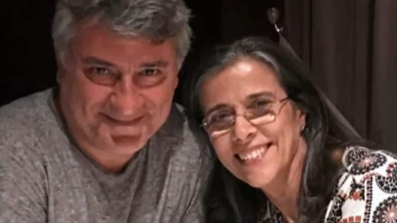 Foto de Cléber Machado e Mônica Pinheiro