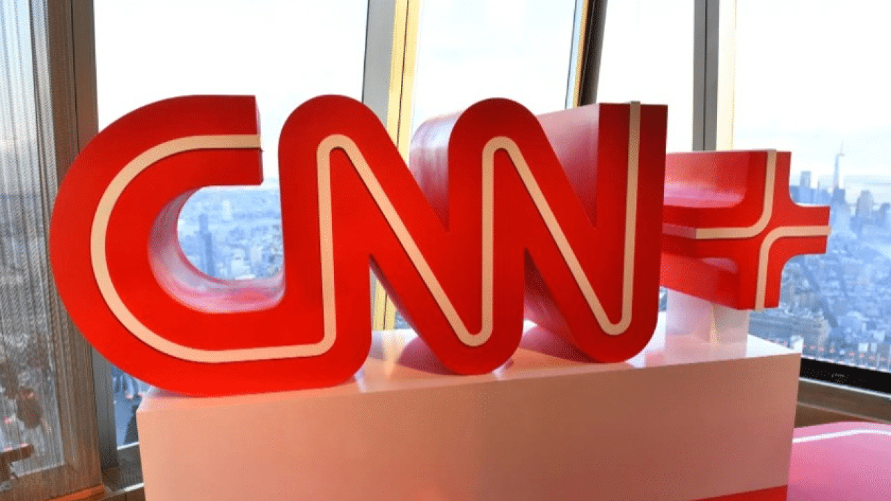 Foto do logotipo da plataforma de streaming da CNN