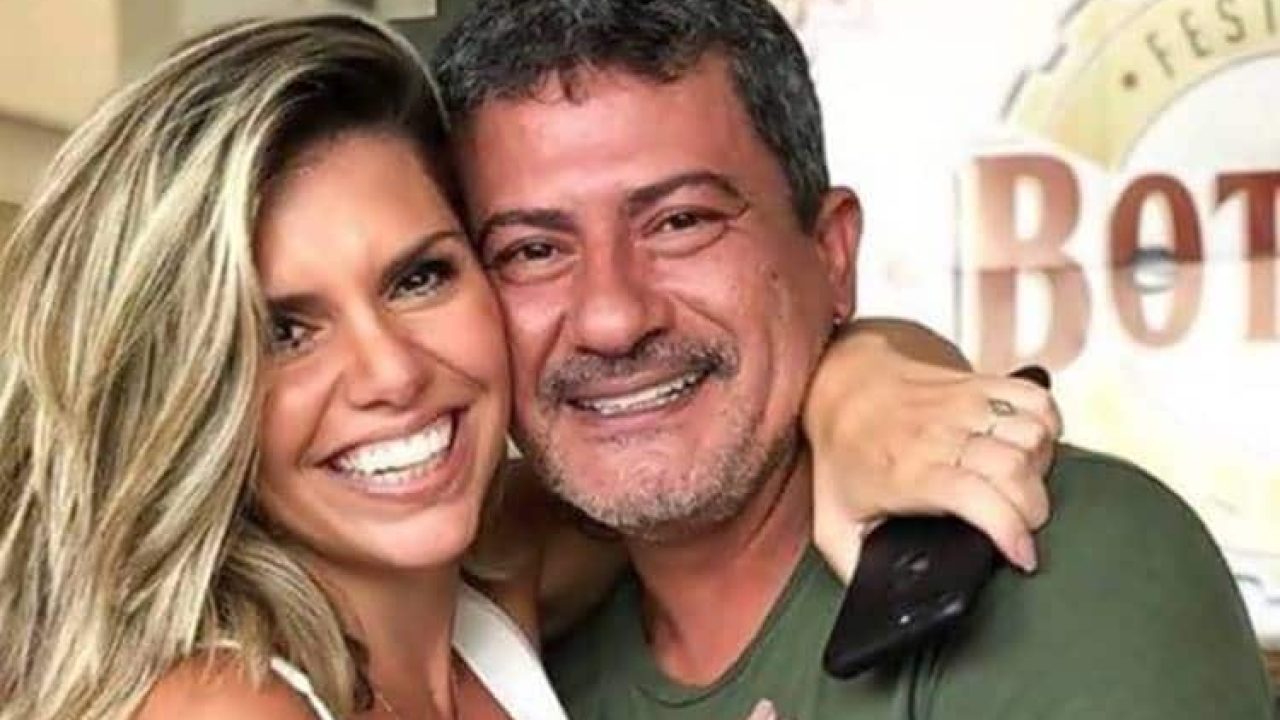 Imagem com foto de Cybelle Hermínio junto ao Tom Veiga