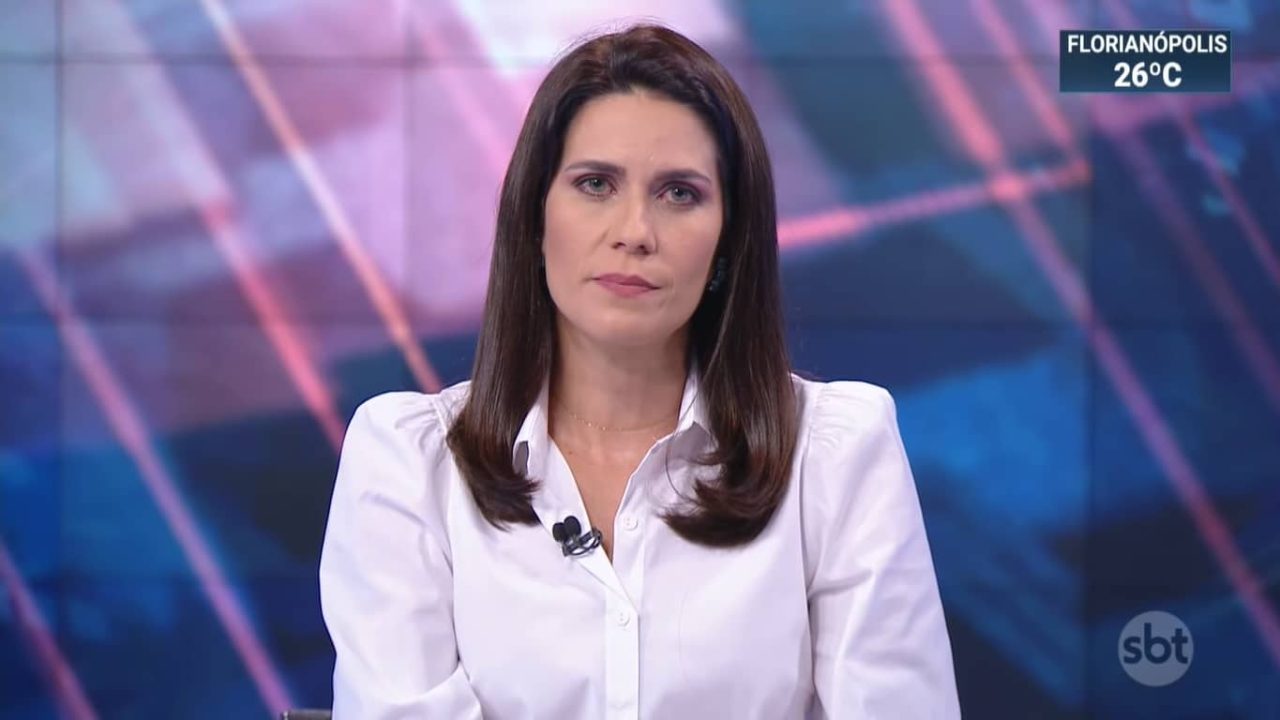 Débora Bergamasco ancorou o SBT Brasil de 13 de março: pior resultado do ano (foto: Reprodução/SBT)