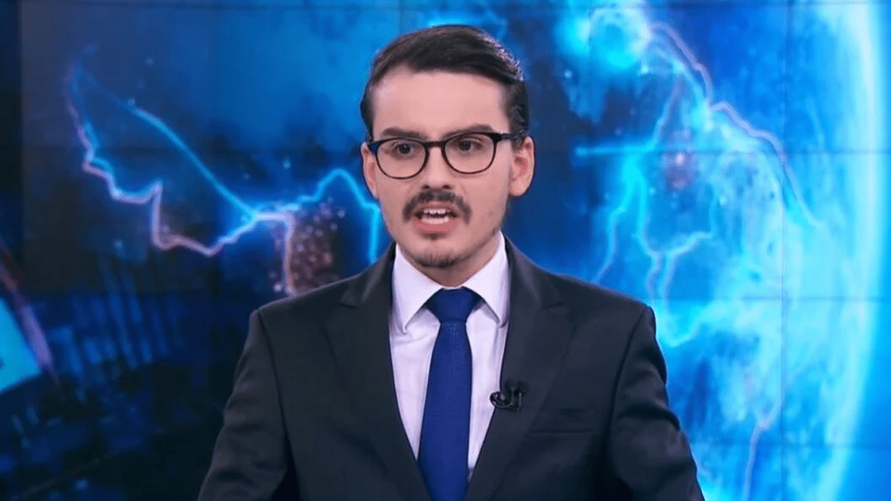 Imagem com foto do apresentador Dudu Camargo no Primeiro Impacto