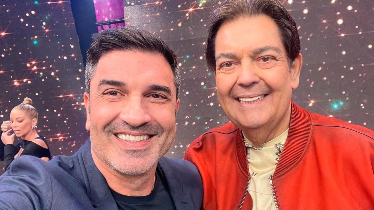 Foto de Edu Guedes e Faustão