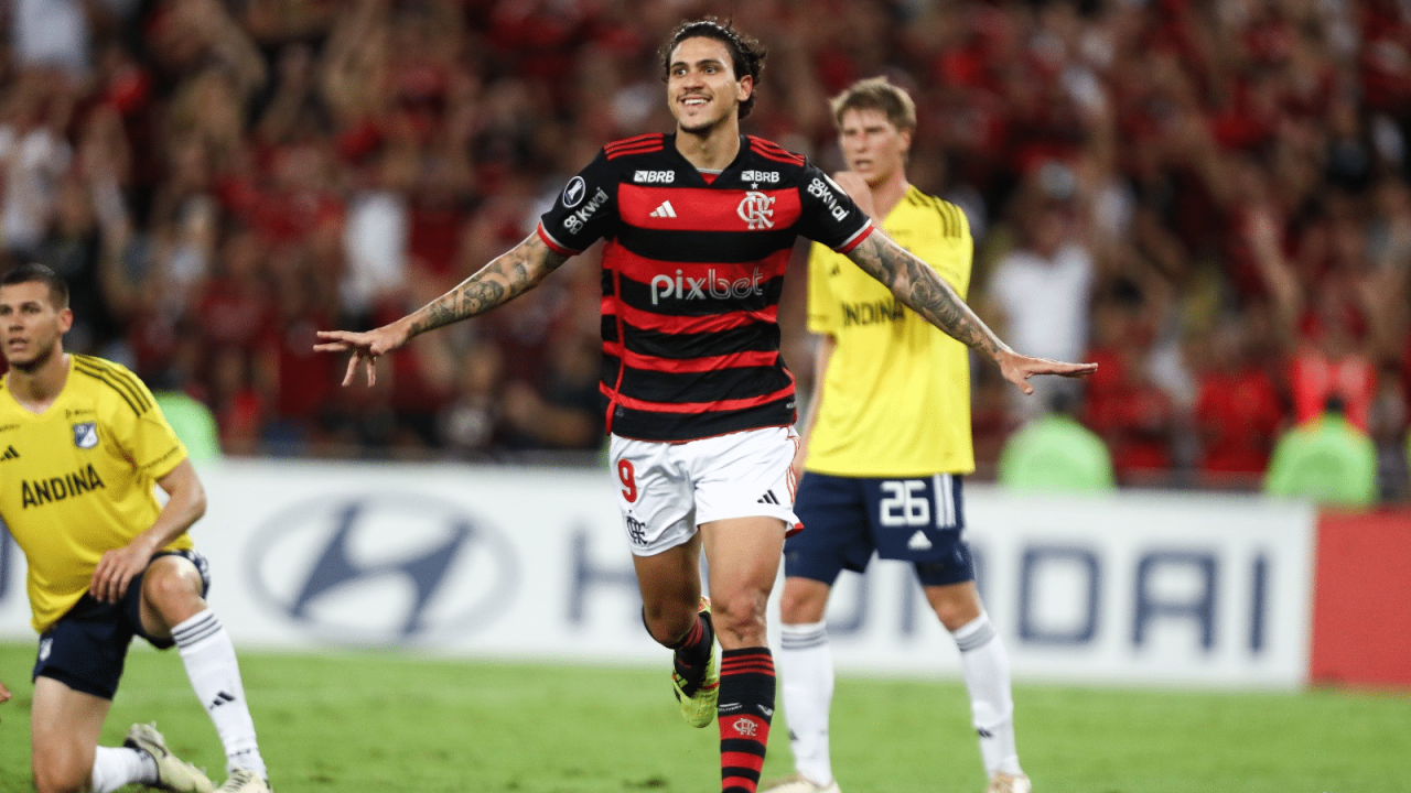 Foto de Pedro, do Flamengo pela Libertadores