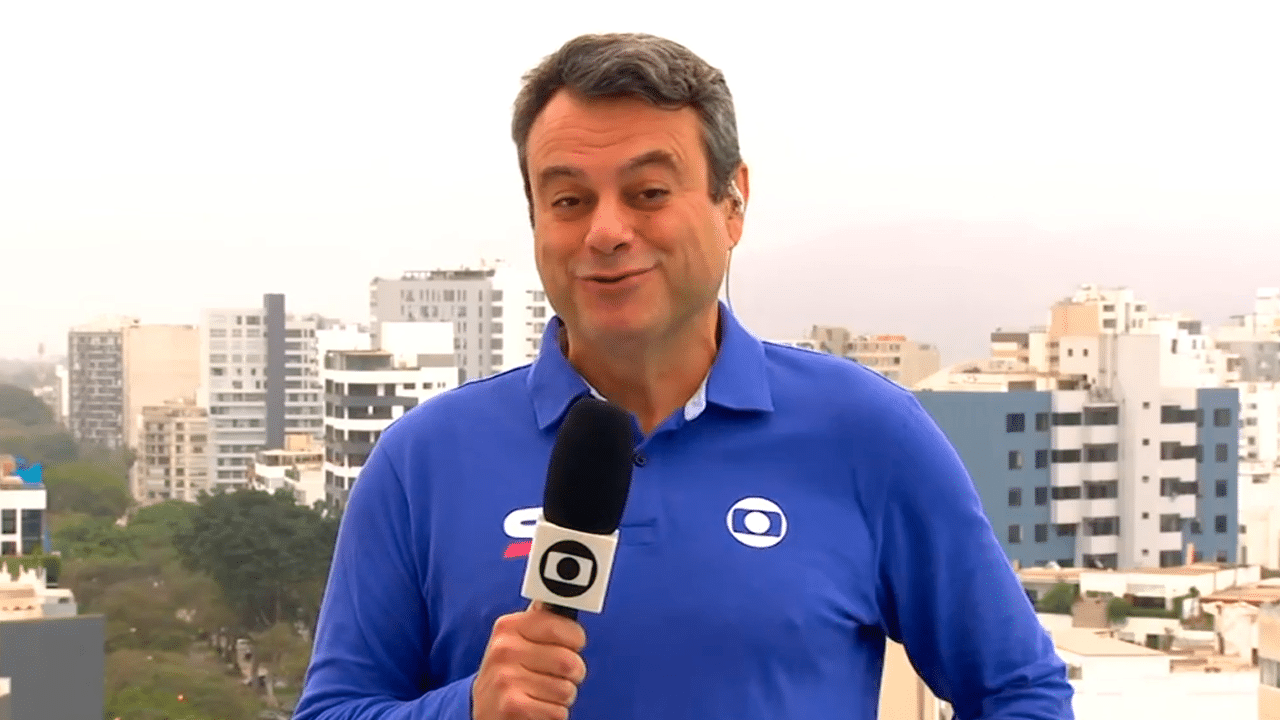 Eric Faria, que criticou técnico do Flamengo no intervalo de jogo da final da Copa do Brasil, durante participação ao vivo no Globo Esporte