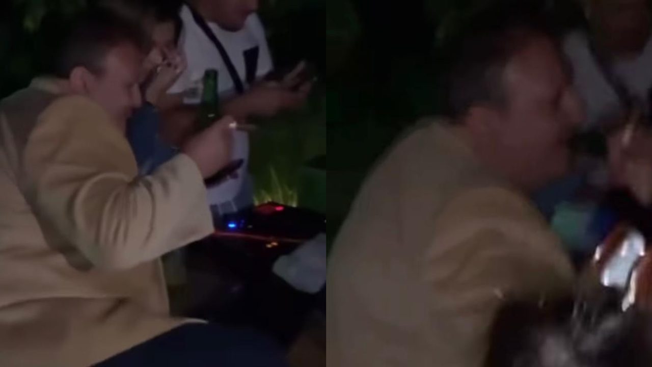 Alterado, Erick Jacquin foi flagrado em balada no interior de São Paulo (foto: Reprodução)