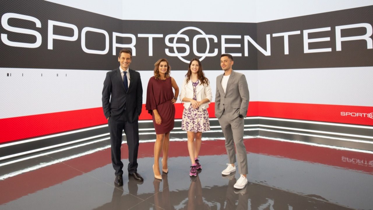 Foto do elenco do Sports Center, da ESPN