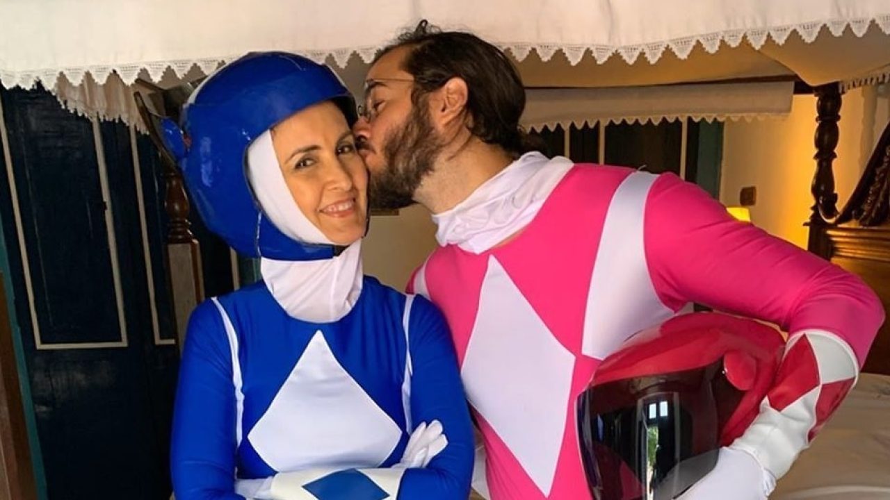 Fátima Bernardes e Túlio Gadelha já homenagearam os Power Rangers no Carnaval (foto: Reprodução/Redes Sociais)