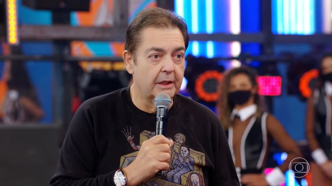 Faustão durante o Domingão de 2 de maio: diretoria da Globo incomodada (foto: Reprodução/TV Globo)