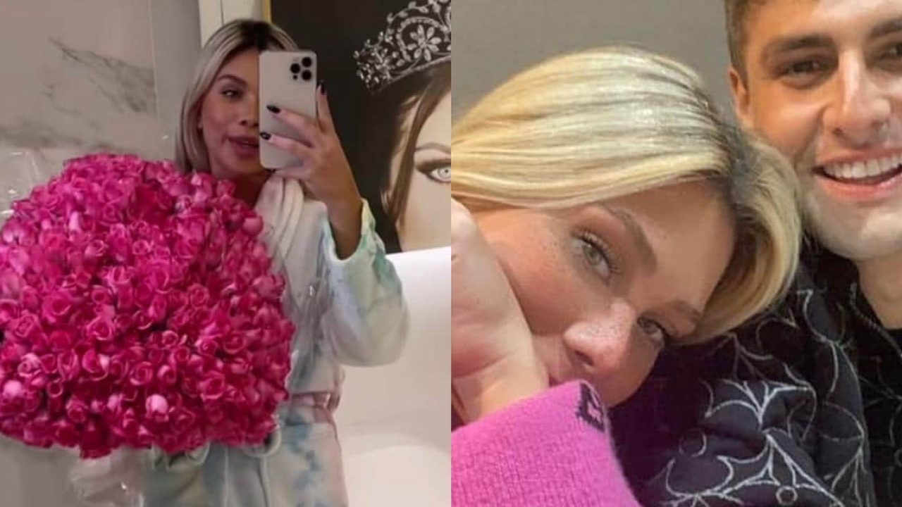 Flavia Pavanelli teria recebido buquê de flores do youtuber Rezende (foto: Montagem/Redes Sociais)