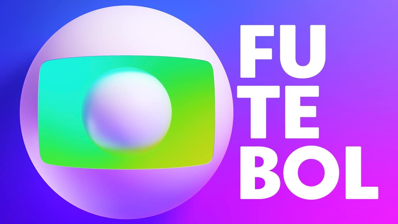 Imagem com logotipo verde da Globo com a palavra futebol escrita na vertical do lado direito