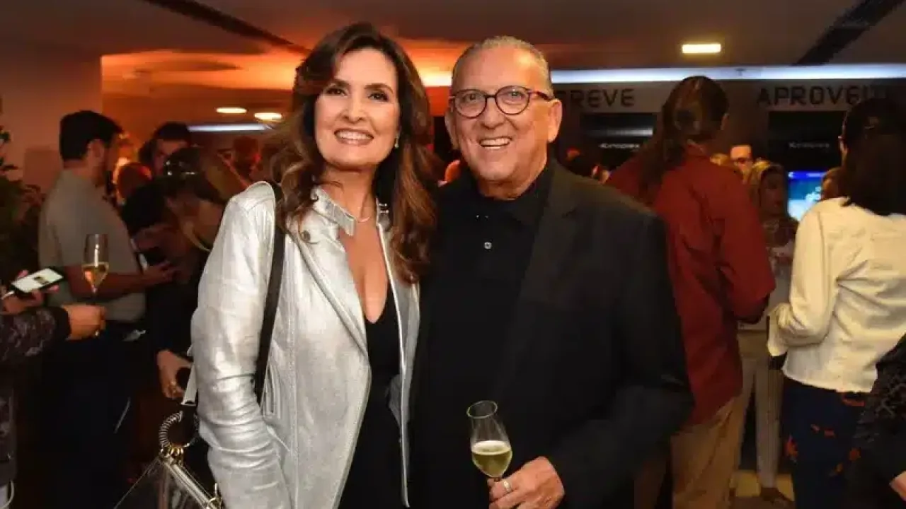 Foto de Fátima Bernardes e Galvão Bueno