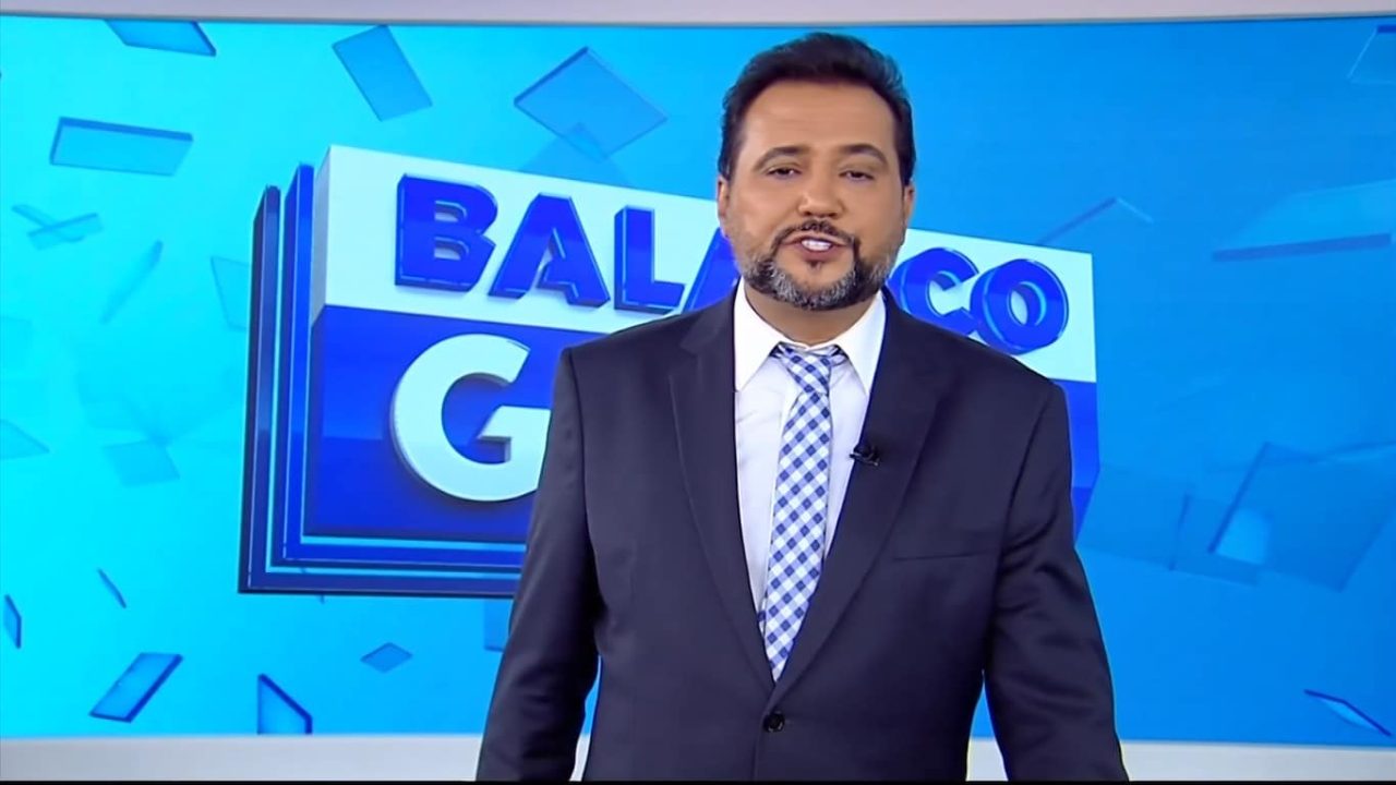 Geraldo Luís na chamada do Balanço Geral Manhã de 15 de junho: má vontade nas gravações (foto: Reprodução/Record)