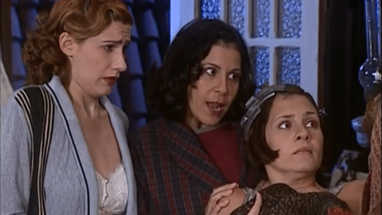 Petruchio encontra Catarina com as feministas em O Cravo e a Rosa