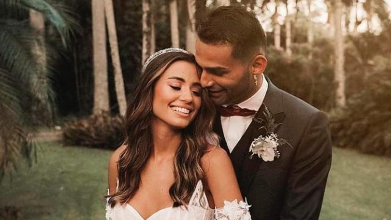 A cantora gospel Isadora Pompeo se casou com o Thiago Maia, jogador do Flamengo (foto: Reprodução/Redes Sociais)