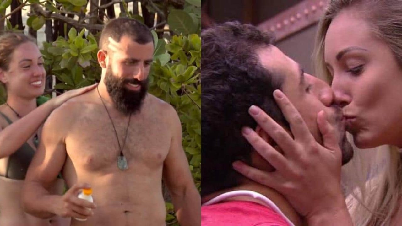 Jéssica e Kaysar voltaram a se encontrar em No Limite: casal protagonizou cenas quentes no BBB 18 (foto: Reprodução/TV Globo)