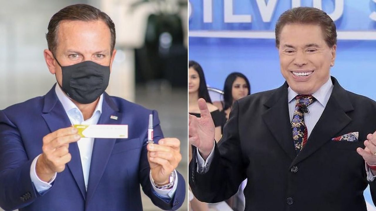 Silvio Santos confirmou que irá tomar a vacina de João Doria (foto: Montagem/Divulgação)