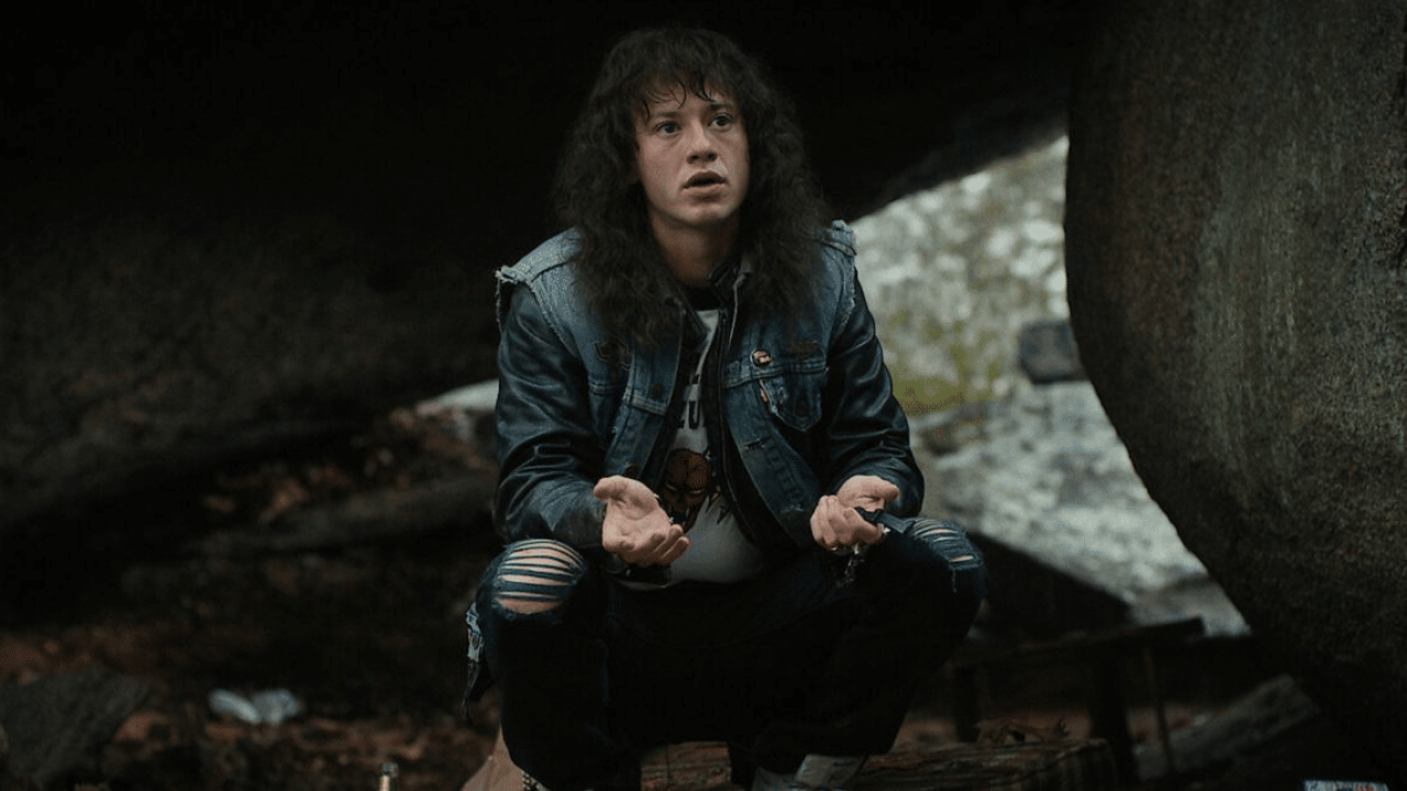 Foto do ator Joseph Quinn na série Stranger Things