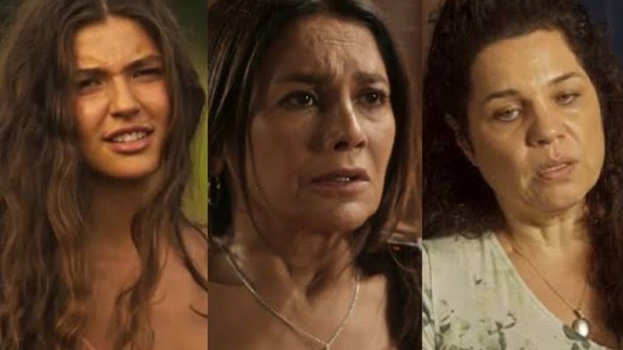 Montagem de fotos das atrizes da novela Pantanal