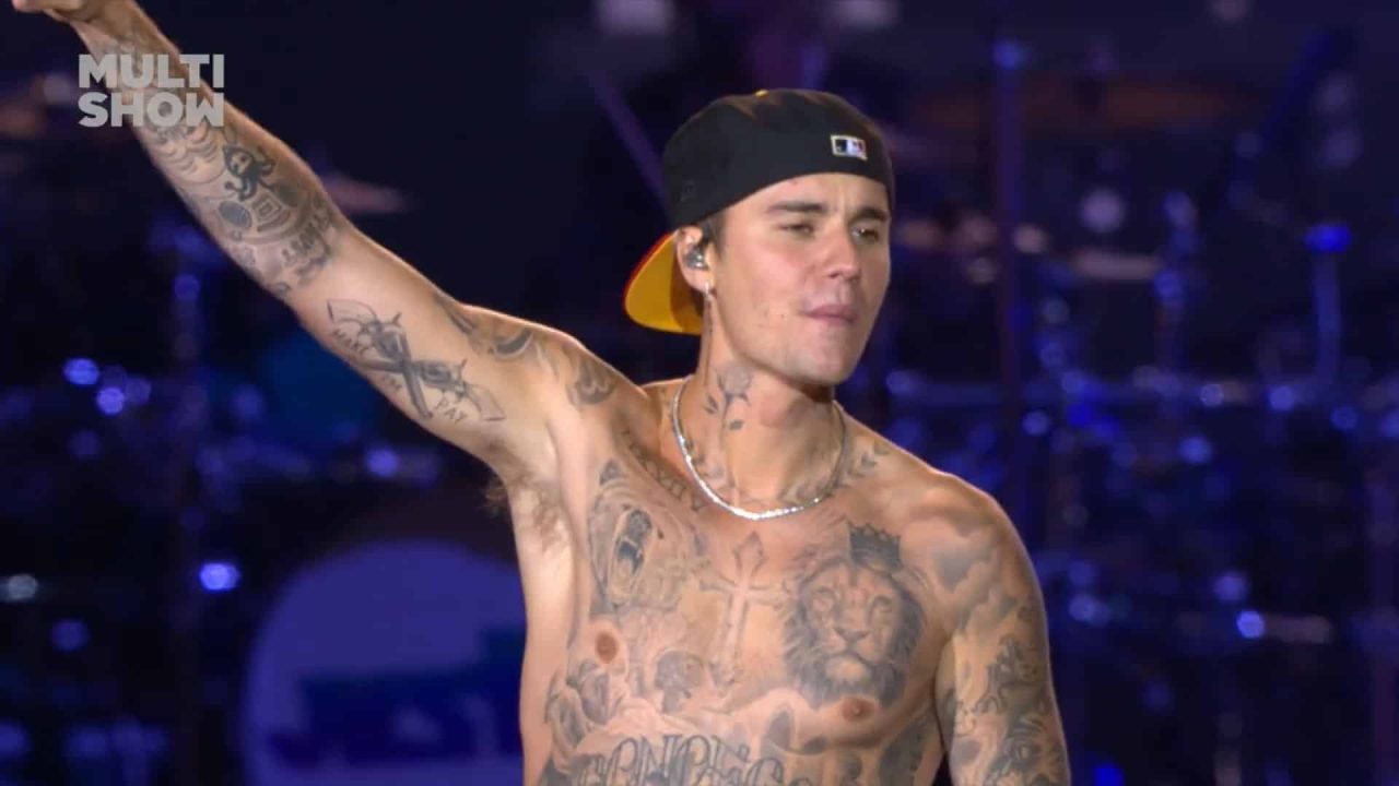 Foto da apresentação de Justin Bieber no Rock in Rio 2022