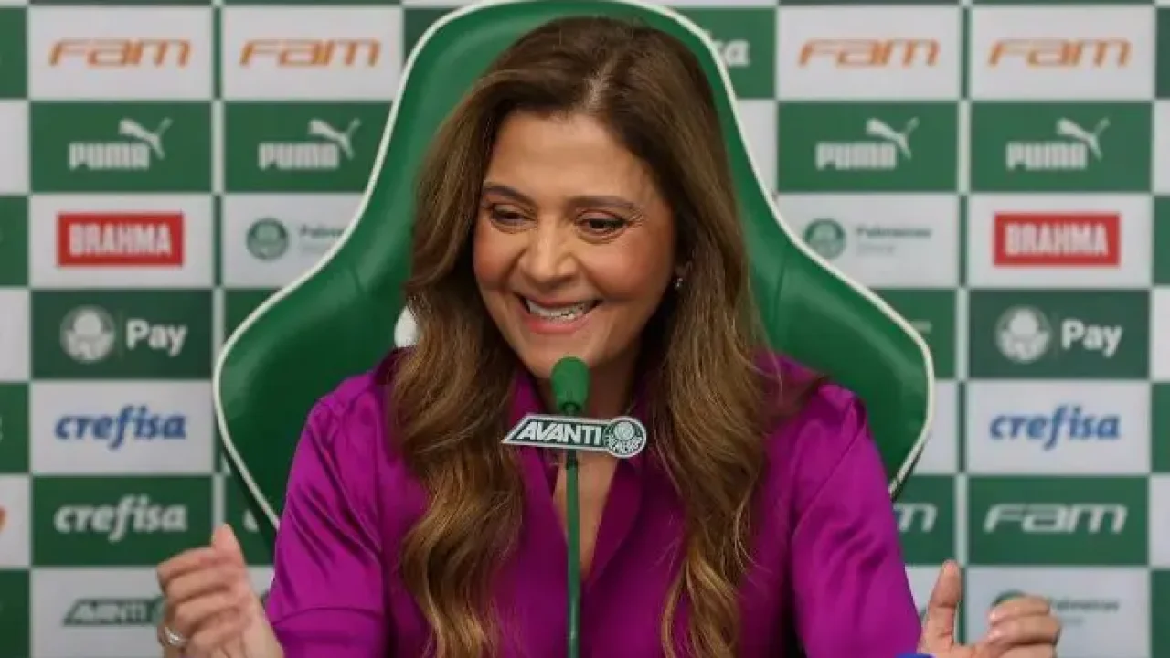 Foto de Leila Pereira, presidente do Palmeiras