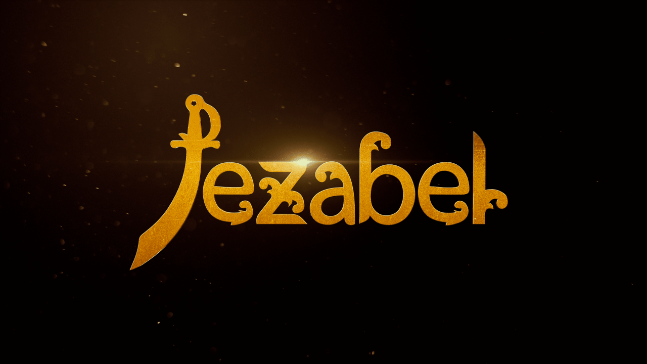 Imagem com logotipo da novela Jezabel