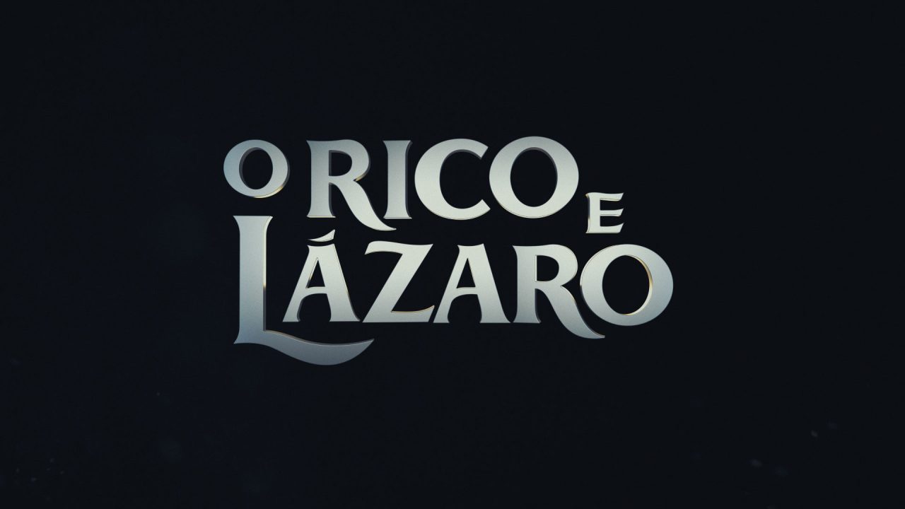 Logotipo da novela O Rico e Lázaro