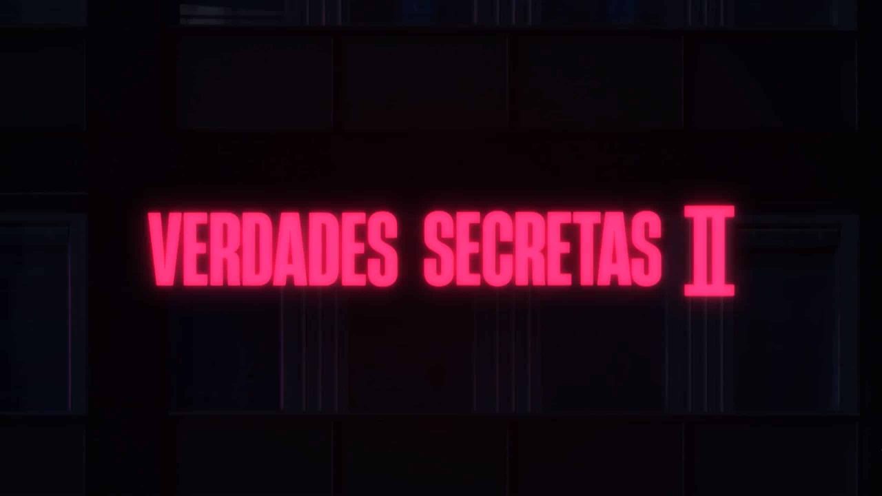 Imagem com logotipo da novela Verdades Secretas II