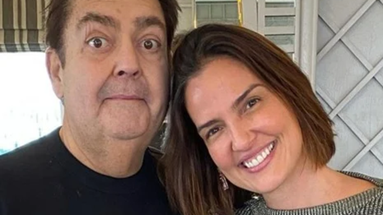 Foto de Luciana Cardoso, mulher do apresentador Fausto Silva. A mulher do comunicador esteve em um evento do ex-jogador Ronaldo Fenômeno ao lado dos filhos