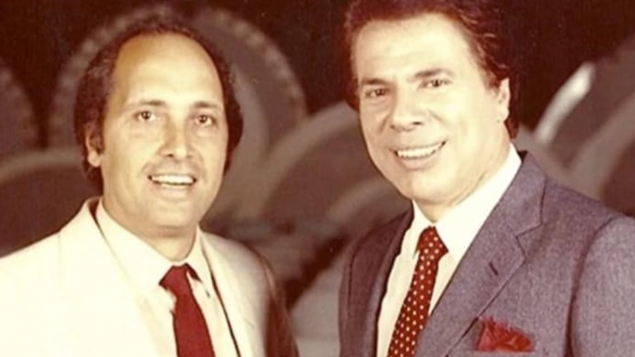 Foto de Luciano Callegari e Silvio Santos no início do SBT