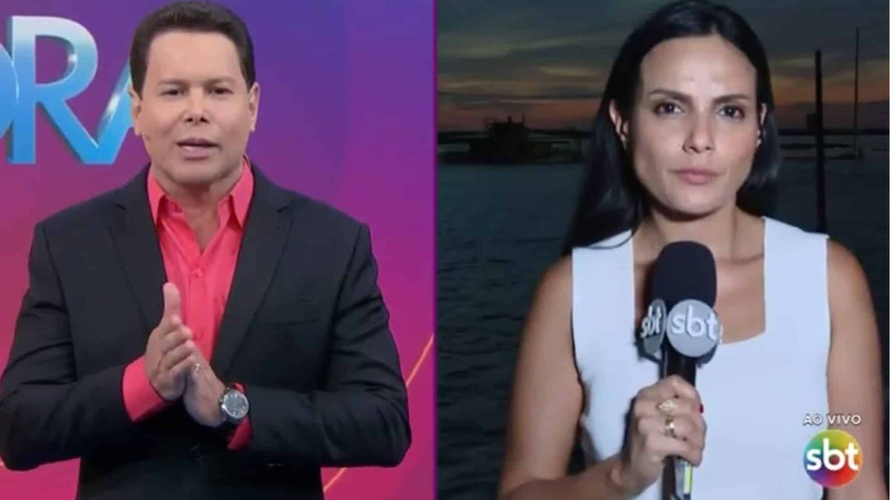 Foto de Márcia Dantas e Marcão do Povo no programa Tá na Hora