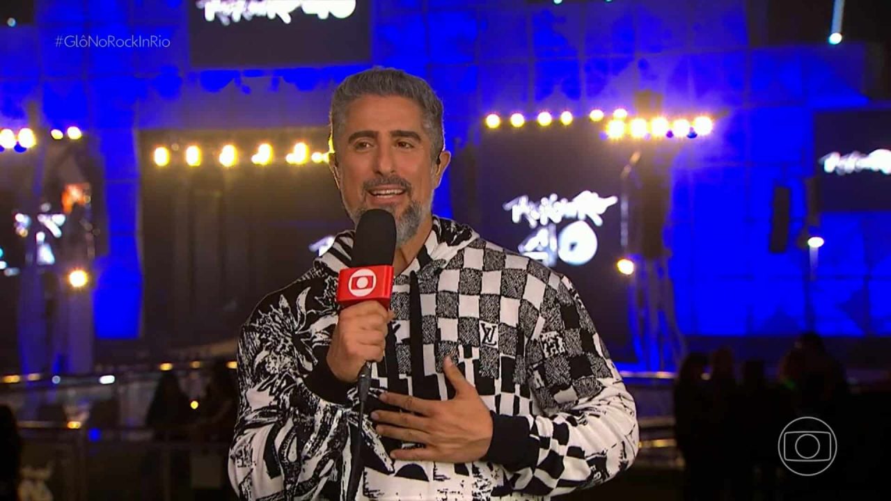 Foto de Marcos Mion apresentando o Rock in Rio