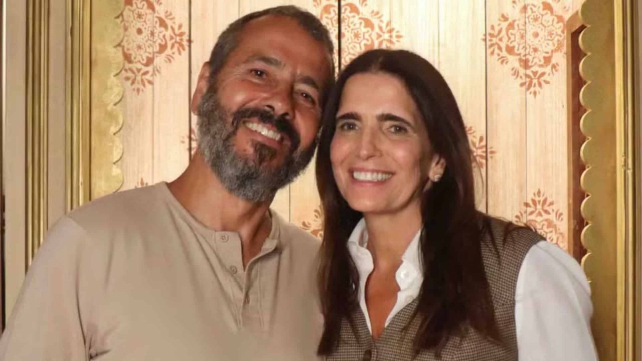 Imagem de Marcos Palmeira e Malu Mader em set de Renascer