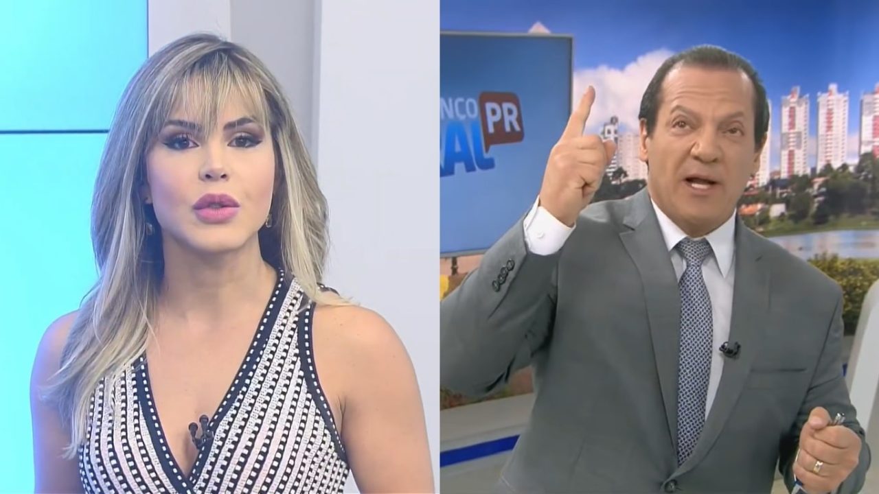 Mariana Martins e Gilberto Ribeiro foram demitidos pela Record após publicação de fotos com roupa de banho (foto: Reprodução/Record)