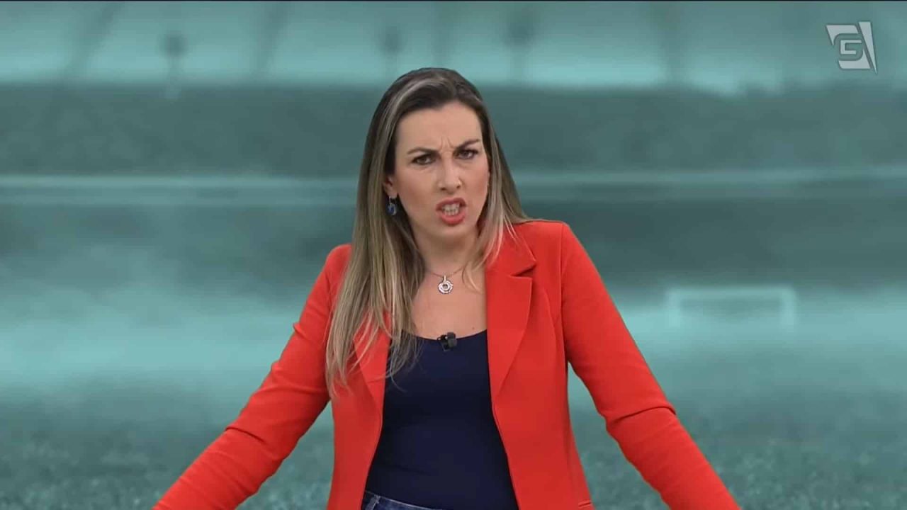 Foto da apresentadora Michelle Giannella, da TV Gazeta de São Paulo