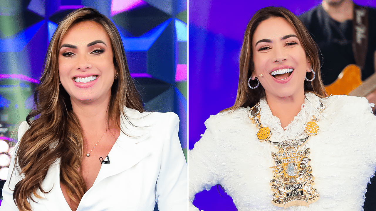 Imagem com montagem das fotos de Nicole Bahls e Patricia Abravanel