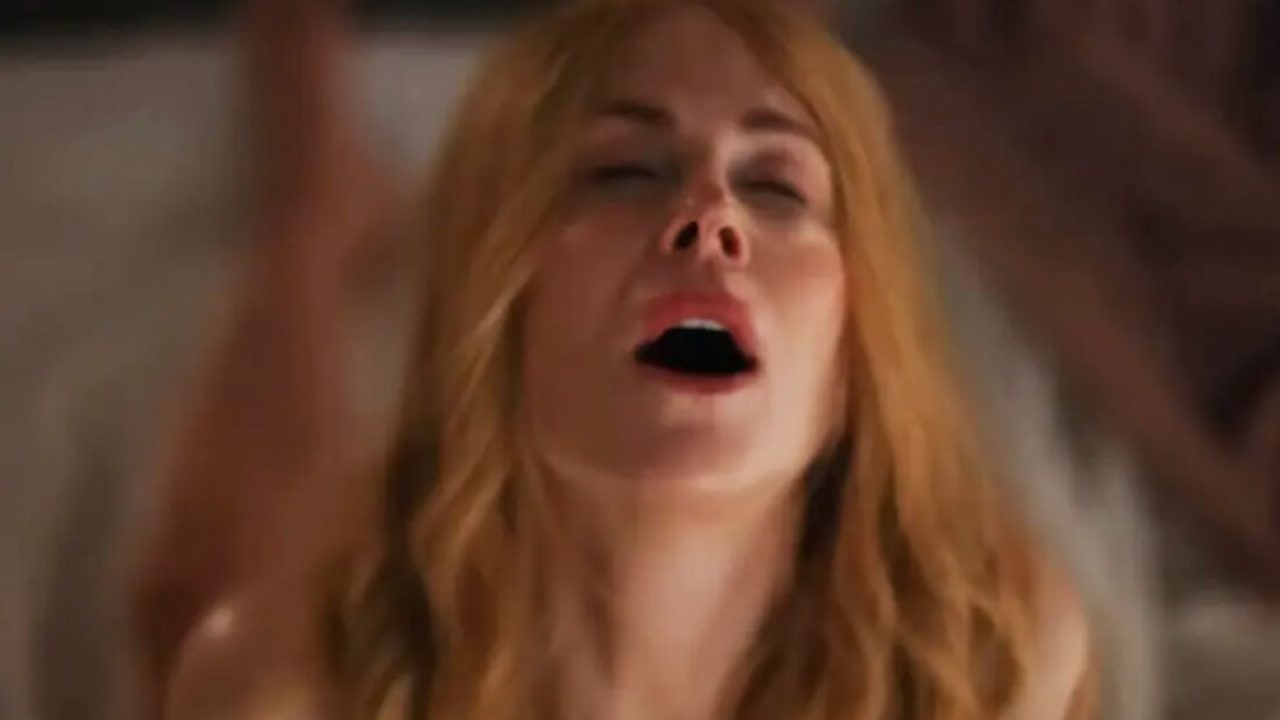 Foto de Nicole Kidman com cara de prazer em filme