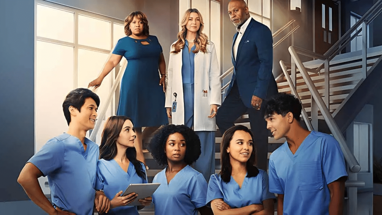 Imagem com o elenco de Grey's Anatomy