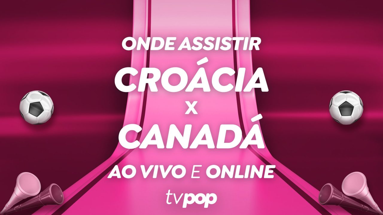 Foto da arte de transmissão de Croácia x Canadá pela Copa do Mundo