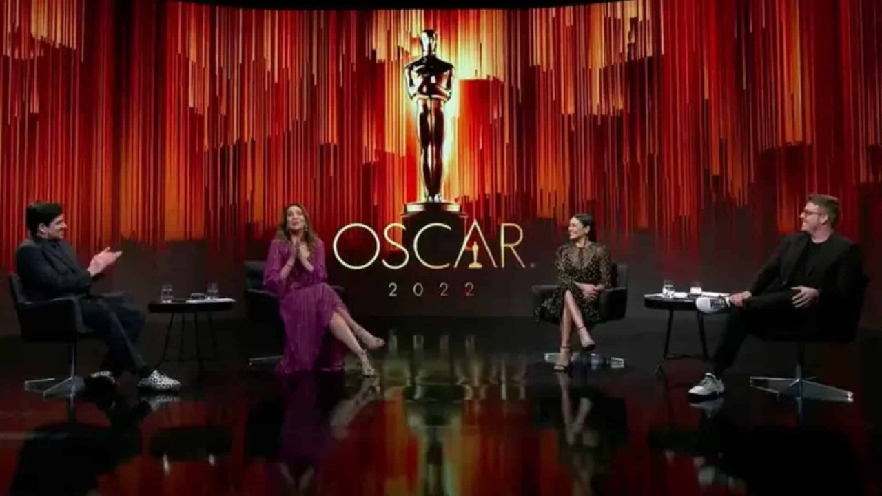 Foto de apresentadores na transmissão do Oscar na Globo