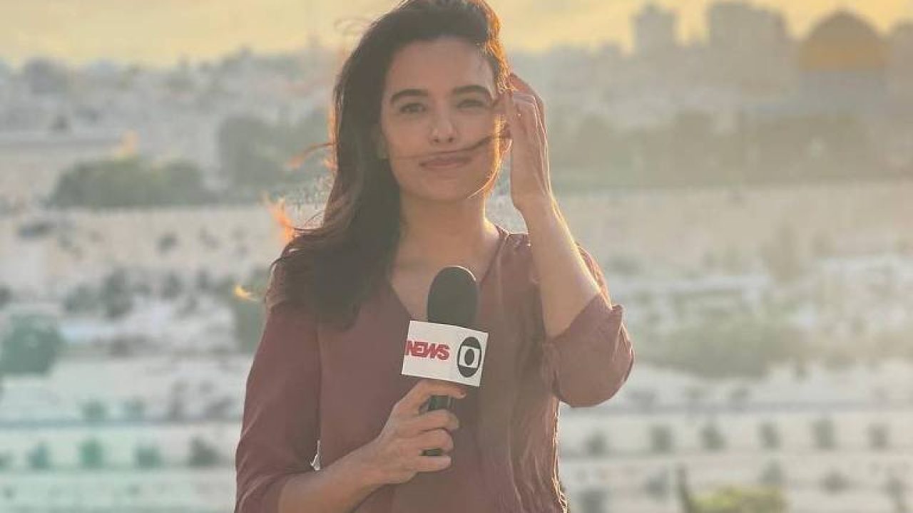 Foto de Paola de Orte, correspondente da GloboNews