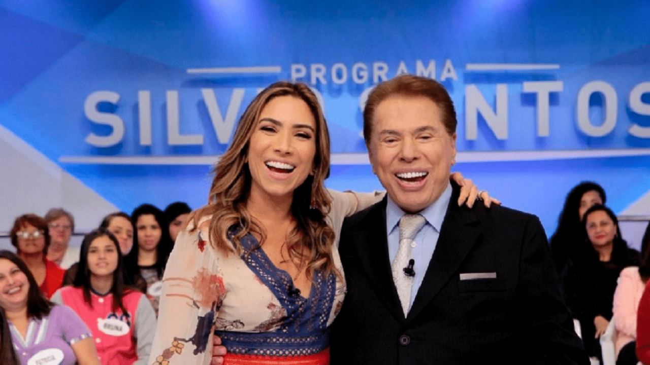 Foto de Patricia Abravanel e Silvio Santos