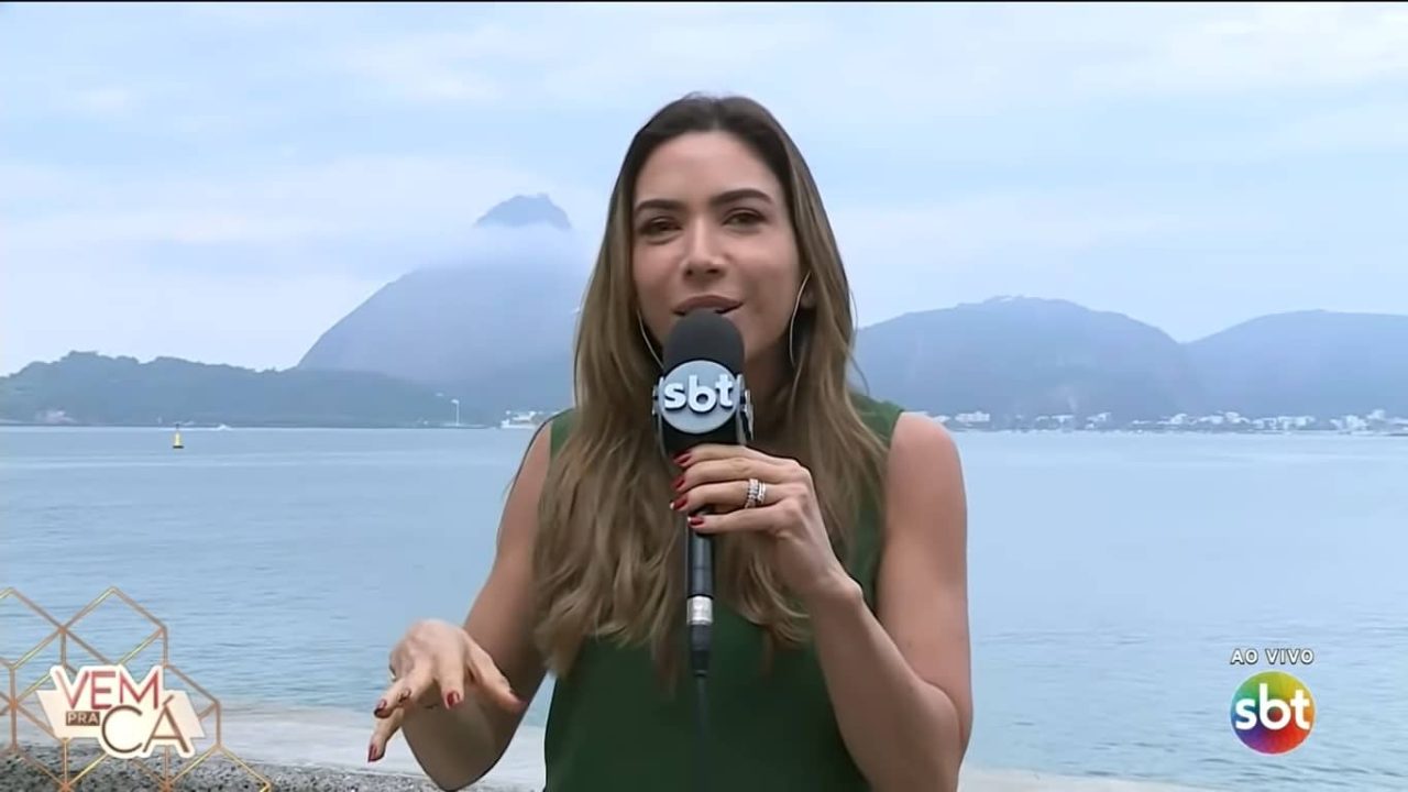 Patricia Abravanel não apresentou o Vem Pra Cá para gravar reportagem no Rio de Janeiro (foto: Reprodução/SBT)