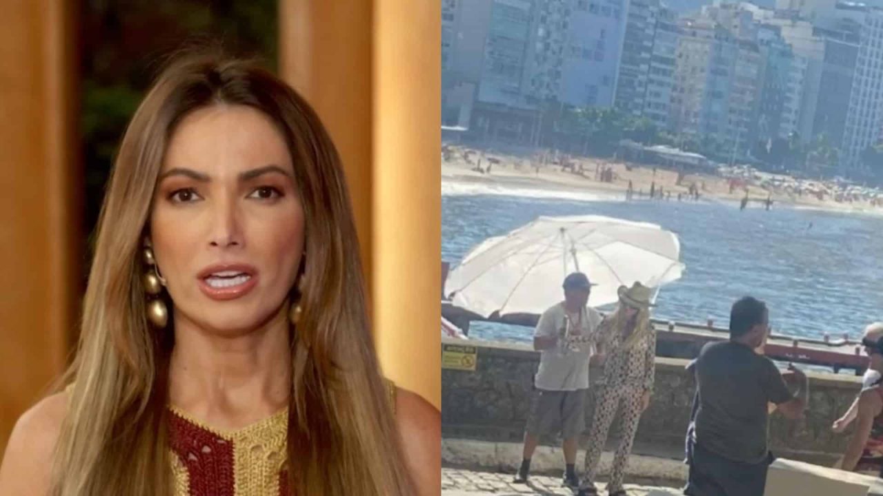 Patrícia Poeta confundiu atriz com Madonna em Copacabana (Foto: Reprodução/TV Globo)