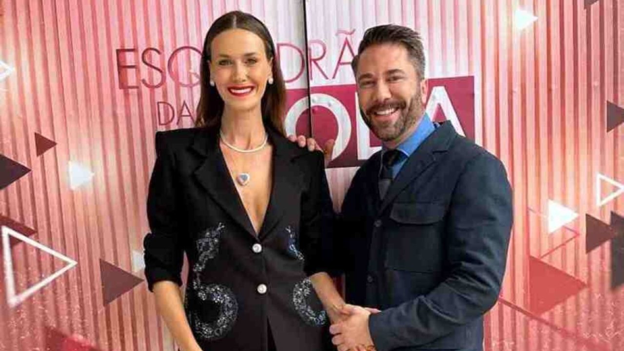 Foto de Renata Kuerten e Lucas Anderi no Esquadrão da Moda