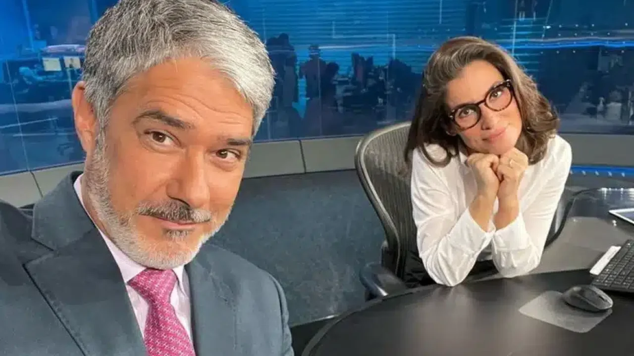 Foto do Jornal Nacional que comemora 55 anos