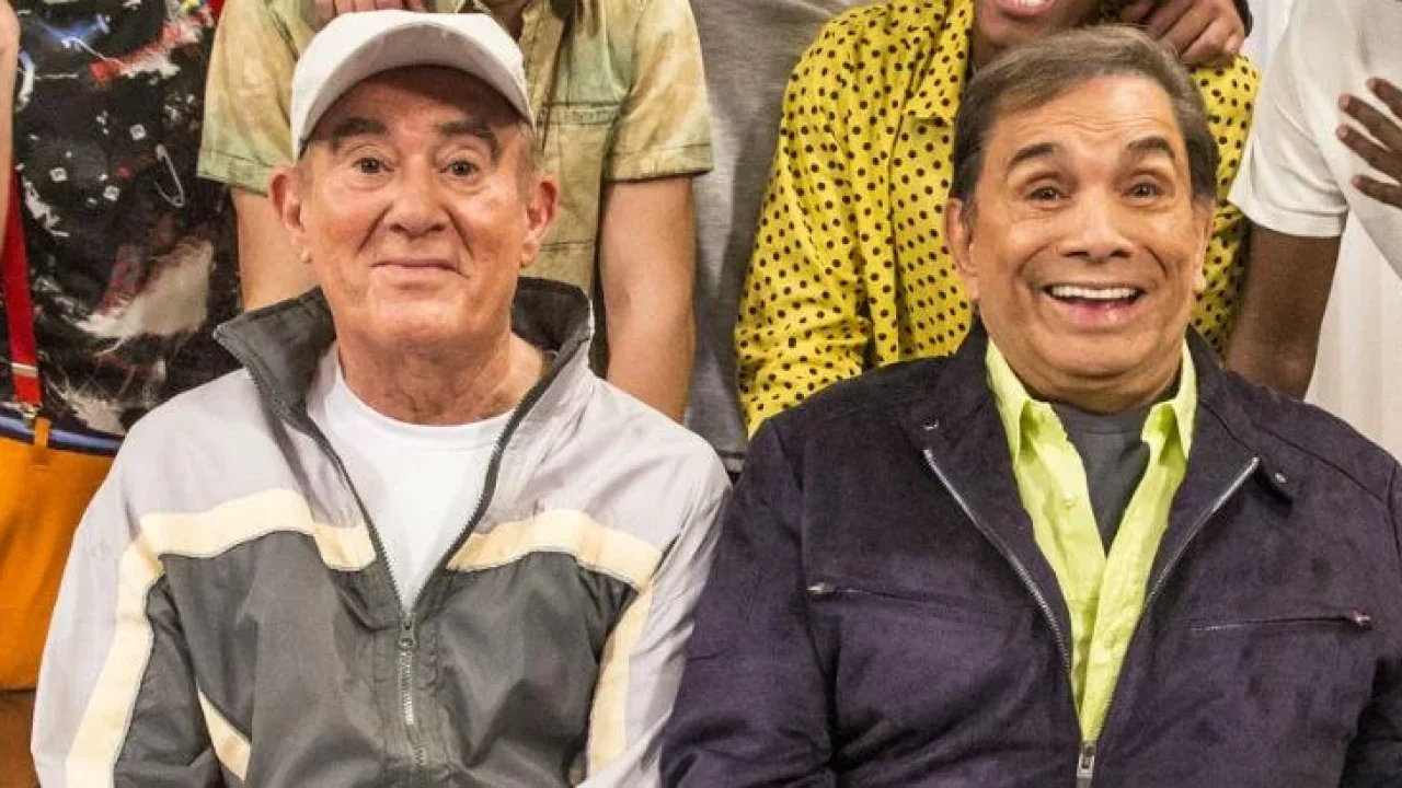 Foto de Renato Aragão e Dedé Santana