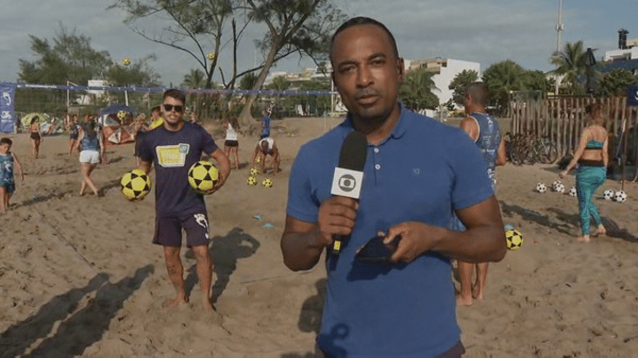 Foto de Alexandre Henderson, repórter da Globo