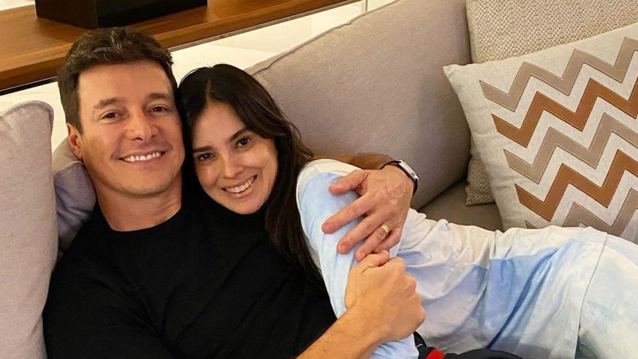 Foto de Rodrigo Faro e sua mulher