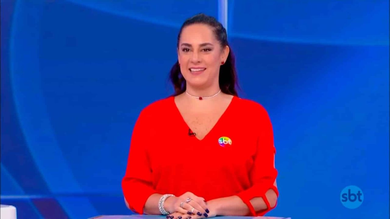 Foto de Silvia Abravanel no Programa Silvio Santos, do SBT